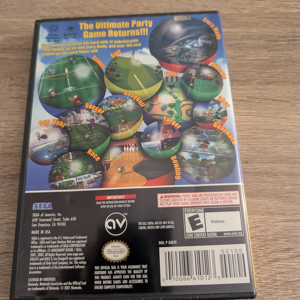 Nintendo GameCube Super Monkey Ball 2 - incl disk, case, book, Orig, Owner